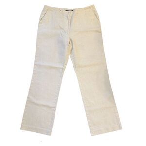 Kasper Linen Blend Pants Sz. 12 Tan Preppy Classic Lightweight Packable